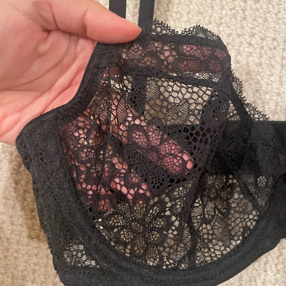 LES GIRLS LES BOYS Daisy Underwire Lace Bra sz 34D NWOT - Picture 3 of 6